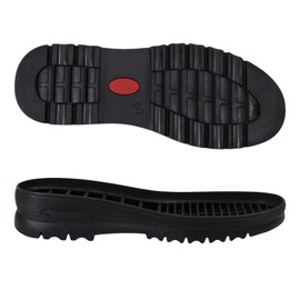 CHGCRAFT 1 Pair Shoe Replacement Rubber Full Out Sole A Pair Non-Skid Leather Shoes Wear Resistant Sole Replacement for Leather Shoes Black