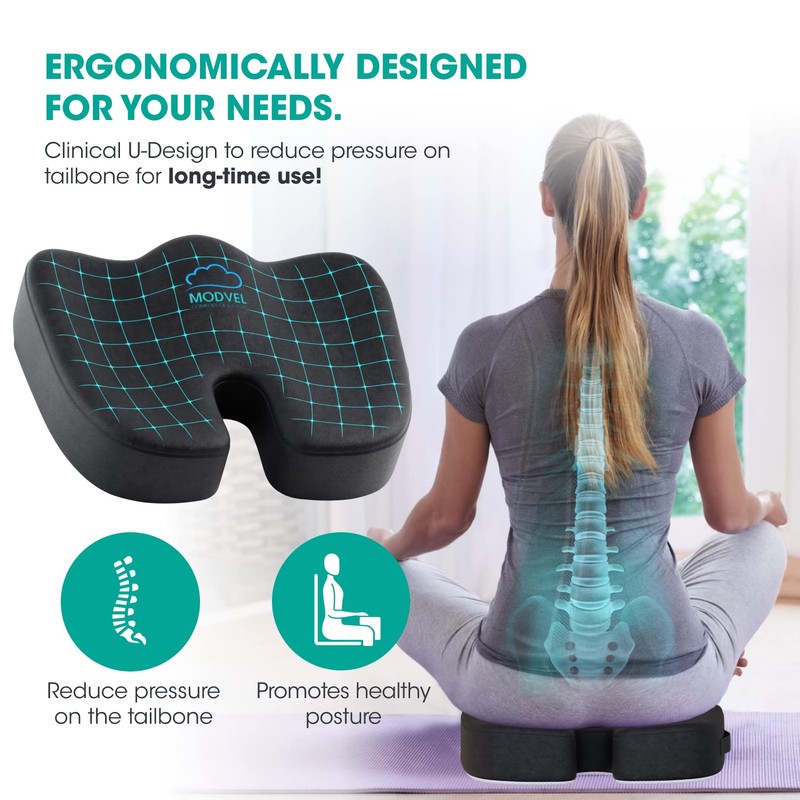 Modvel - The Original Gel Seat Cushion for Desk Chair,