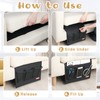 HAKACC Bedside Storage Organizer with Pockets，Bedside Caddy,Remote Control Holder Armchair