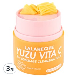Lala Recipe Yuza Vita C 3-in-1 Gommage Cleansing Balm, 3, 50ml / 라라레서피 유자비타씨 쓰리인원 고마쥬 클렌징밤, 3개, 50ml