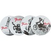 Fender Vintage Ads 4-Pack Coaster Set Bundle with Picks