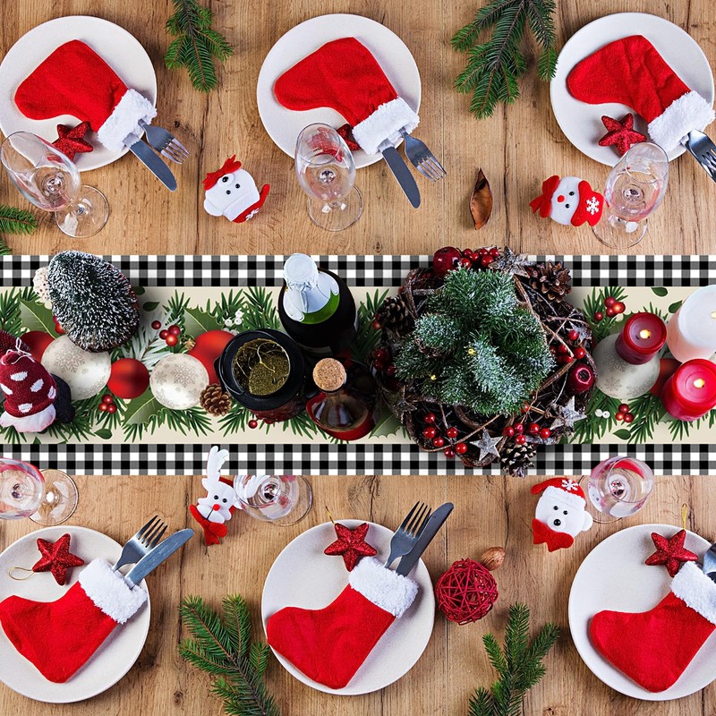 Christmas Table Runners,Xinvery Xmas Table Linens Gold Bell Christmas Dinner