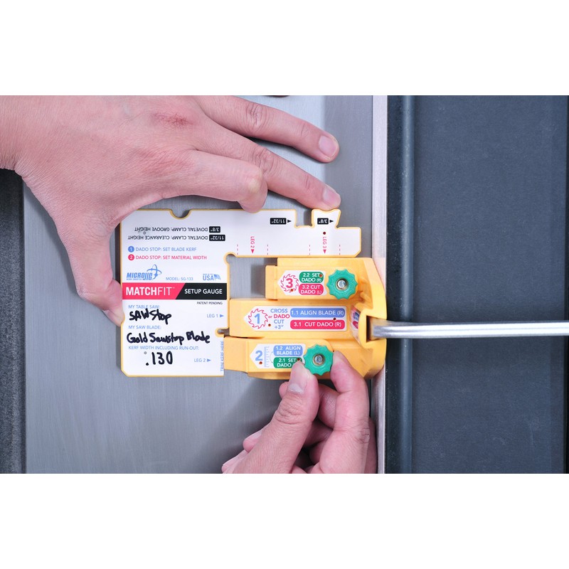 Micro Jig SG-133 MATCHFIT Setup Gauge by MICROJIG. Dado Stop