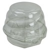 Sabert Clear Hinged Cupcake Container, Single 3" Jumbo Cupcake, Clear