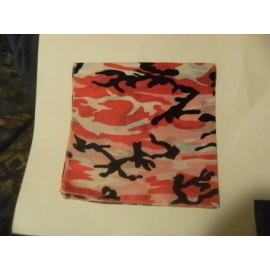 Pink Camo BANDANA'S - PINK  CAMO - NWT - 100% POLYESTER - LARGE - 22in. x 22in. - UNISEX