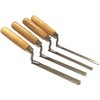 4 x Strong Finger Pointing Trowel Set 8 10 12 14 mm Flat Spring Carbon Steel Tuck with Wooden Handle (R4FTCH)
