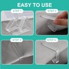 Xumann 12 Pcs Table Cloth Clip, 2 Size Clear Tablecloth