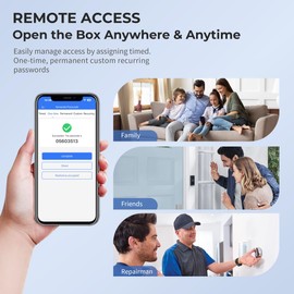 Smart Schlüsselbox - Schlüsseltresor mit Zahlencode unterstützt TTLock APP und PIN-Code Schlüsseltresor, Wetterfest Schlüsselsafe ür Haus Garage Wohnung, Ferienunterkunft