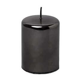 G Decor Grey Glass Effect Pillar Candles