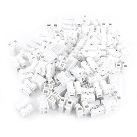 100pcs Terminal Block£¬10A 220V 2 Pin Push Quick Wire Cable Connector White Wiring Terminal£¬Spring Clamp Terminal Quick Terminal Wire Connector