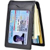 Kinzd Mens Slim Leather Front Pocket Wallet RFID Money Clip