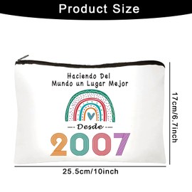 18th Birthday Gift Cute Small Makeup Bag Large Capacity Rainbow Makeup Bag Fun Zipper Bag Portable Toiletry Bag Girl Birthday Gift Idea for Storage Storage for Girls and Women