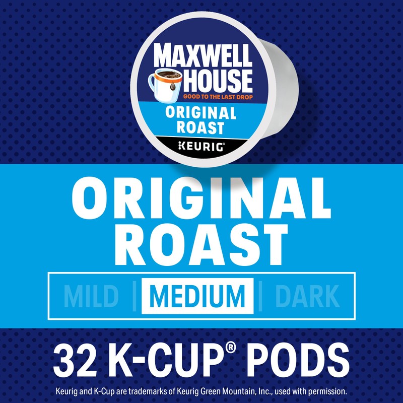 Maxwell House Original Roast Medium Roast K-Cup Coffee Pods (32