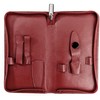 Case"Pan" red Empty Genuine Leather. to fit with Nail Scissors,