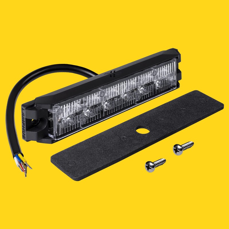 LAMPHUS NanoFlare 5" 6W Amber Red LED Surface Mount Police