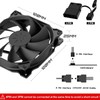 upHere 120mm Case Fan - Low Noise, High Airflow, Ultra