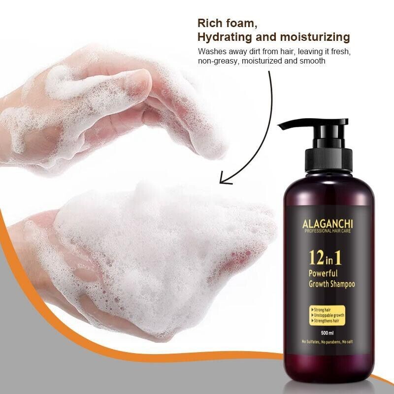 Alaganchi Shampoo, Para Hacer Crecer El Cabello, Evita La Caída