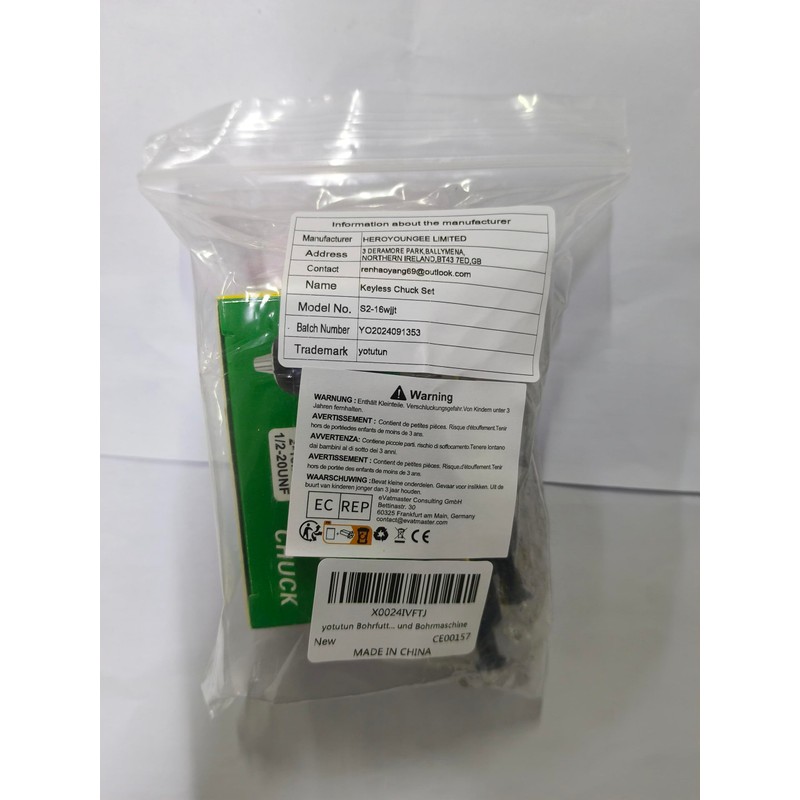 yotutun Drill Chuck Adapter, Keyless Drill Chuck with SDS Socket,