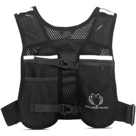 My Wellness Palace Reflective Running Vest – Compact Anti-Bulking Running Vests Mens and Womens – Adjustable Fit Running Phone Holder Vest for Trail Running, Jogging, Hiking – Ideal for All Seasons