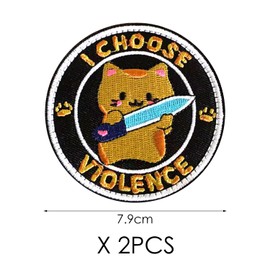 HINFHI 2 Pieces Of Cartoon Embroidered Cloth Patches, Creative Cute Cloth Patches, Clothes Repair Supplies, Clothes Decorations.