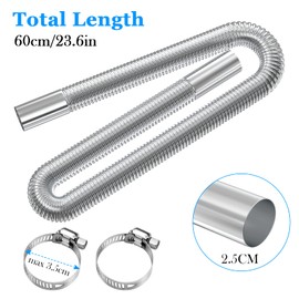 URAQT Parking Heater Exhaust Pipe, Diesel Heater Exhaust Pipe, Stainless Steel Exhaust Pipe, Air Heater Exhaust Pipe, Car Air Heaters Exhausts Pipes Diesel Gas Vent Hose, Parking Heaters Pipes (120CM)