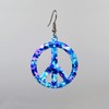Purple Blue Pink on White Hippie Tie Dye Peace Sign