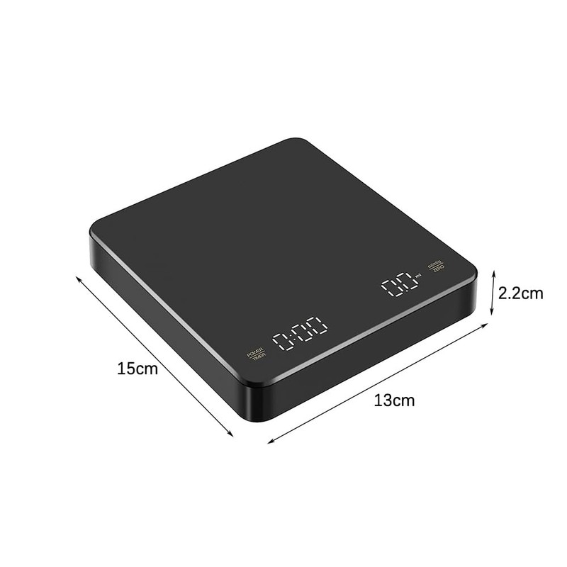 Tiardey Mini Digital Coffee Scales with Timer LED Hidden Screen