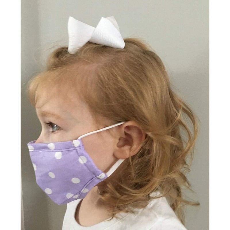 Children Small Fitted Printed Cotton Cloth Face Mask w/Filter Pocket