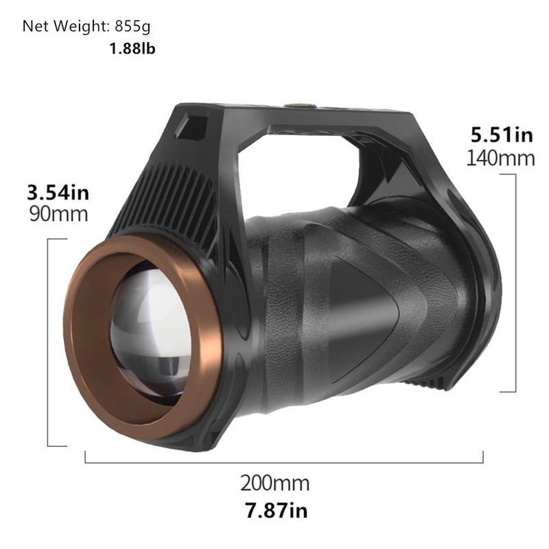 Brightest Flashlight Rechargeable Powerful Tactical Flashlights with XHP99 & COB