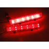 2x Clear Lens Rear Bumper Reflector LED Fog Tail Stop