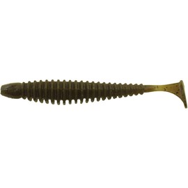 IMAKATSU Worm Ankle Goby Shad Tail 4" Eco Compatible #S-369 Muddy Green Pumpkin Pepper