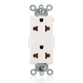 Decora Plus Straight Blade and Europlug Receptacles, Commercial Specification Grade, 16 Amp, 250 Volt