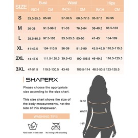 SHAPERX Fajas para mujeres Control de barriga Fajas sin costuras Faja de compresión para levantador de glúteos Adelgazante de muslos, SZ6224-Black-S