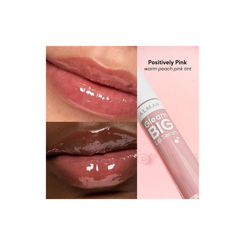Lip Gloss Almay Gleam Big tono Positively Pink