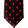 Retreez Classic Polka Dots Woven Microfiber Skinny Tie - Black
