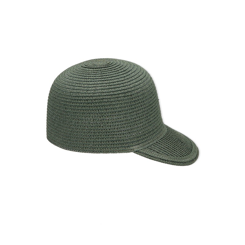 Sterntaler Unisex Baseball Cap Straw Baseball Cap, dark green