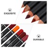 Lápiz Delineador de Labios Mate Negro 12 Piezas de Madera