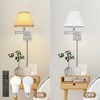 TRLIFE Wall Sconces Plug in, Remote Control Dimmable Wall Sconce