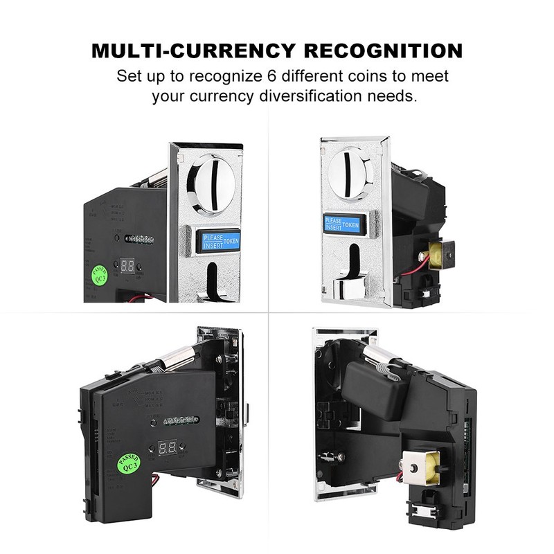 Coin Acceptor Selector, Advanced CPU Control Accurately Identifing Fake Coins,