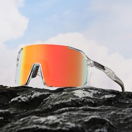 Zetterrank Quick Glasses with 3 Interchangeable Lenses, Bicycle Glasses with Transparent Frame, UV 400 Sports Glasses Women, Quick Glasses Rave, Cycling Glasses Women