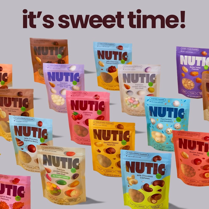 Nutic Gourmet Dark Chocolate Covered Espresso Beans - 1LB, Bulk