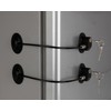2 Pack Refrigerator Door Locks with 4 Keys, File Drawer