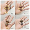 DEUXPER Steampunk Wood Robots Charm Necklace Craft Kit for Women