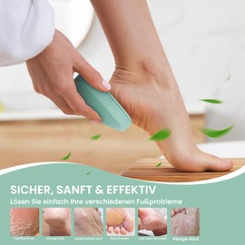 BEZOX 2-in-1 Nano Glass Callus Remover - Highly Effective Callus File for Velvety Soft Feet - Professional Foot Care Safe & Fast for Callus Removal on Wet and Dry Feet
