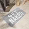 OHS Get Naked Bath Mat Grey, Super Soft Bath Mats