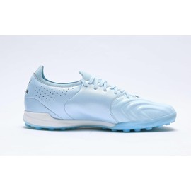 KELME Kangaroo Leather Turf Soccer Shoes - FG Pro K-Leather Soccer Cleats - Outdoor Indoor Football Boots Mens Adult Sizes (Blue, 6.5)