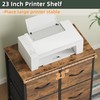 HIGDBFE 4 Drawer Lateral File Cabinet, Mobile Filing Cabinet Printer