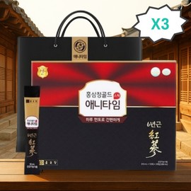 Chong Kun Dang Red Ginseng Red Ginseng Extract Ginsenoside Gift 30 Packets, 3 Pieces / 종근당홍삼 홍삼정 진세노사이드 선물용 30포, 3개