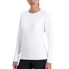 NAVISKIN Women's UPF 50+ Sun Protection Long Sleeve Shirts SPF Quick Dry Lightweight Running Hiking Fishing Outdoor Shirts White Size XL