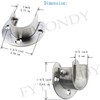 ANCLLO 4 Pack Zinc Alloy Clothes Rail Sockets for Wall